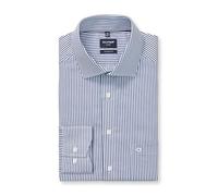 OLYMP Global Kent Luxor Chemise à manches longues pour homme, rayures romaines, coupe moderne, taille 470, taille 26,19, Marine 18., 43