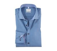 Olymp Homme Chemise Business à Manches Longues Level Five,Body fit,Royal Kent,Blau 15,40