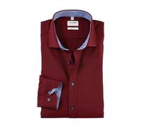 Olymp Homme Chemise Business à Manches Longues Level Five,Body fit,Royal Kent,Dunkelrot 39,43