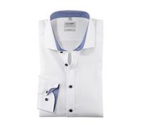 Olymp Homme Chemise Business à Manches Longues Level Five,Body fit,Royal Kent,Weiß 00,38