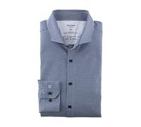 Olymp Homme Chemise Business à Manches Longues No Six 24 Seven,Super Slim,col Requin,Royal 19,36