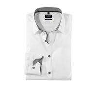 Olymp Homme Chemise Business à Manches Longues No Six,Super Slim,Urban Kent,Weiß 00,40