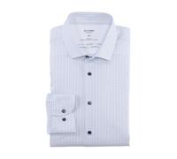 Olymp Homme Chemise d'affaires Manches Longues Level Five 24/Seven,Impression rotative sur uni,Body fit,Kent Moderne,Bleu (Bleu 11),41