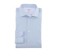 Olymp Homme Chemise d'affaires Manches Longues Level Five 24/Seven,Rayures,Body fit,Col Kent,Bleu (Bleu 11),40