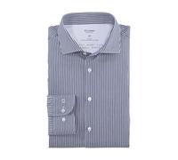 Olymp Homme Chemise d'affaires Manches Longues Level Five 24/Seven,Rayures,Body fit,Col Kent,Bleu (Marine 18),40