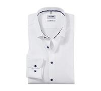 Olymp Homme Chemise d'affaires Manches Longues Luxor,Carreaux,Modern fit,Global Kent,Bleu (Bleu 11),42