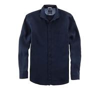 Olymp Homme Chemise de Loisirs à Manches Longues Casual,Uni,Modern fit,Col Kent,Bleu (Marine 18),M