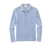 Olymp Homme Chemise de Loisirs à Manches Longues Level Five Strick,Uni,Body fit,Bleu (Sky 74),L