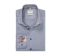 OLYMP Level Five Chemise à manches longues pour homme, fausse unie, 366, niveau 5, coupe corporelle (15.05.2015 - F16), 21 New York Kent-2, Marine 18., 39