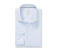 OLYMP Level Five Chemise à manches longues pour homme, uni, 366, niveau 5, coupe corporelle (15.05.2015 - F16), 21 New York Kent-2, Bleu clair 10., 39