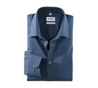 Olymp Level Five col Kent Uni Noir 6090/64/68,bleu fumée,taille col: 45