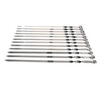 Olymp Lot de 12 brochettes en acier inoxydable 50 cm / 2 mm d'épaisseur / 1,5 cm de large / très solides / pour le mangal