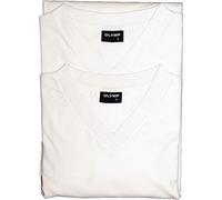 OLYMP Lot de 2 t-shirts à col en V pour homme – Blanc – Taille L