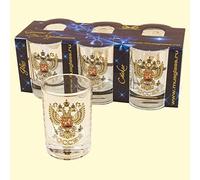 Olymp Lot de 6 Verres à Shot Motif Blason Russe
