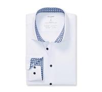OLYMP Luxor 24/Seven 439 New Kent Chemise à manches longues en jersey pour homme Coupe moderne 01,13, Blanc 00, 42