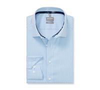 OLYMP Luxor Chemise à manches longues pour homme, rayures blocées, coupe confortable, 20,13 New Kent, Bleu 11., 44