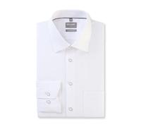 OLYMP Luxor Chemise d'affaires à manches longues pour homme, fausse unie, 466 Comfort Fit 20,13 New Kent, Blanc 00, 47 grande taille