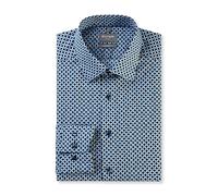 OLYMP Luxor Chemise d'affaires à manches longues pour homme, impression numérique sur uni, 466 Comfort Fit 20,13 New Kent, Marine 18., 45