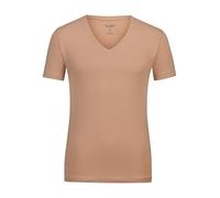 OLYMP T-shirt à col en V Level Five pour homme, uni, coupe corporelle, beige, L