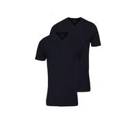 OLYMP Lot de 2 t-shirts à col en V pour homme – Noir – XX-Large