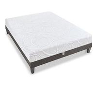 - Ensemble EUPRAXIE 160x200 cm - Matelas Mémoire de forme + Sommier Bois