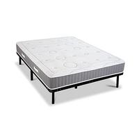 - Ensemble INTUITION 140x190 cm - Matelas Mémoire de forme + Sommier Métal