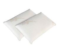 OLYMPE LITERIE - Lot de 2 oreillers 40x60 cm BAMBOO - Mousse avec mémoire de forme Blanc G