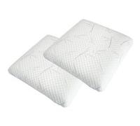 - Lot de 2 oreillers 60x60 cm SERENITE - Mousse avec Mémoire de forme