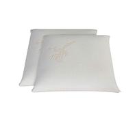 Olympe Literie - Oreiller Ergonomique 60x60 cm Mousse à Mémoire de Forme - Lot de 2 | Housse Viscose de Bambou Anti-Acariens | Soutien Cervical