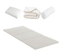 - Pack Surmatelas + Protège matelas + Couette + Oreiller 90x190 cm