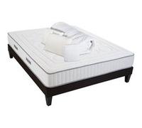 OLYMPE LITERIE - Pack Prêt à dormir CRISTAL 140x200 cm - Matelas Mémoire de forme + Sommier Bois + Accessoires G