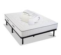 OLYMPE LITERIE - Pack Prêt à dormir CRISTAL 140x200 cm - Matelas Mémoire de forme + Sommier Métal + Accessoires G