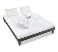 OLYMPE LITERIE - Pack Prêt à dormir EGIO 140x190 cm - Matelas Latex Like + Sommier Bois + Accessoires G