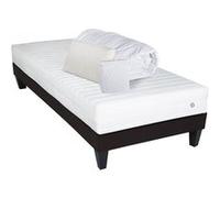 - Pack Prêt à dormir EGIO 90x200 cm - Matelas Latex Like + Sommier Bois + Accessoires