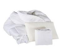 OLYMPE LITERIE - Pack REVERIE Protège matelas + Couette + Oreiller 90x190 cm Blanc G
