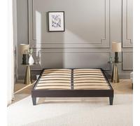 Olympe Literie | Sommier à Lattes en Bois 140x200 cm avec Pieds - Cadre de Lit Robuste et Stable - Hauteur 30 cm - Facile à Monter - Gris Anthracite