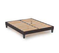 OLYMPE LITERIE - Sommier à lattes en bois KIT15 180x200 cm - Coloris Gris anthracite - Livré en kit Gris