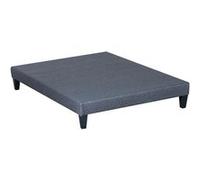 Olympe Literie Sommier tapissier 90x200cm en Bois certifié PEFC Hauteur 30 cm avec Rangement sous Le lit | Tissu Gris Oeko-Tex | Montage Facile