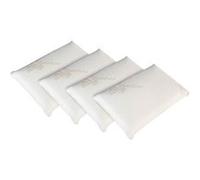 Olympe - Lot de 4 oreillers bio - mousse à mémoire de forme - moelleux - 40 x 60 cm Blanc G