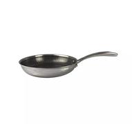OLYMPE Poêle inox tri-plis + Revêtement maillage acier antiadhésif D28