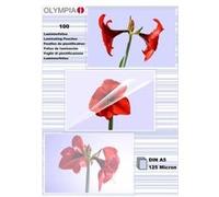 Olympia Pochettes de plastification A5 125 microns – Lot de 100 – Transparent – Ultra résistantes