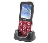 Olympia 2220 Joy II Téléphone portable pour personnes âgées avec grandes touches, touche d'urgence, Rouge