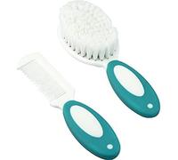 Olympia 98374 BS 868 Kit Brosse et Peigne pour Bébé Blanc/Vert