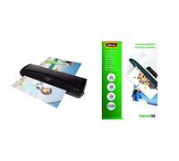 Olympia A 330 Plastifieuse format max. DIN A 3 (330 mm), chaud froid, 6 pochettes incluses, Noir & Fellowes 5351205 Pochettes de plastification brillantes Impress 100 microns A3 - Pack de 100