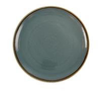 Olympia Assiette plate ronde couleur océan Kiln, 280 mm (lot de 4), porcelaine vitrifiée, certifié BS4034, GP465