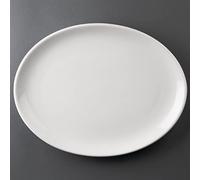 Olympia Athena Hotelware Assiette à découper ovale - 305x241mm 12x9 1/2" (Boîte 6), Blanc