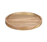 Olympia Assiettes rondes en bois d'acacia 200 mm - Robustes, durables, faciles à nettoyer, élégantes, pour hôtel, restaurant, café, bar, bistrot, nourriture, salle à manger