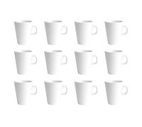 Olympia Athena - 12 tasses à latte 300 ml, blanches, porcelaine entièrement vitrifiée, certifiée BS4034 pour usage hôtelier, compatible lave-vaisselle, micro-ondes, GK811