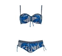 OLYMPIA Bikini bleu / noir / blanc, Taille XXL