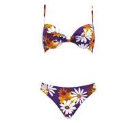 OLYMPIA Bikini marron / jaune / bleu violet / blanc, Taille M